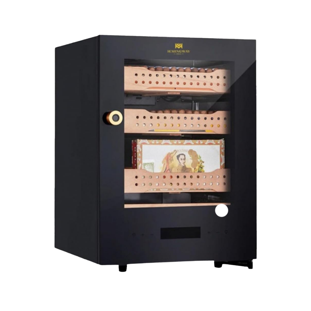 Hemingway electric cigar humidor cabinet with Spanish cedar drawers UAE