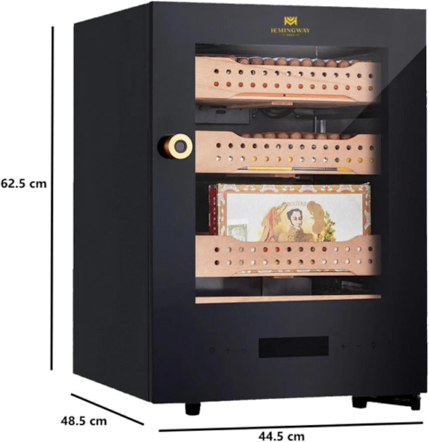 Hemingway electric cigar humidor cabinet dimensions 62.5 cm UAE