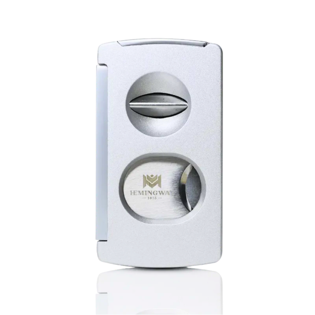 Cigar Cutter V-Cut and Round Cut - Silver