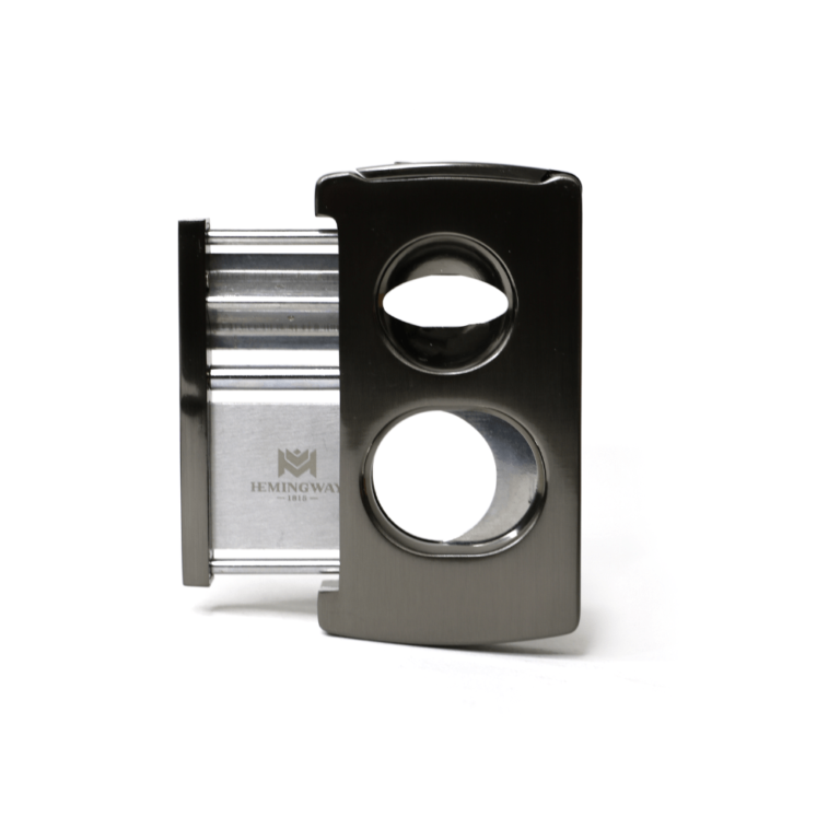 Cigar cutter with Mismigiano logo on a white background