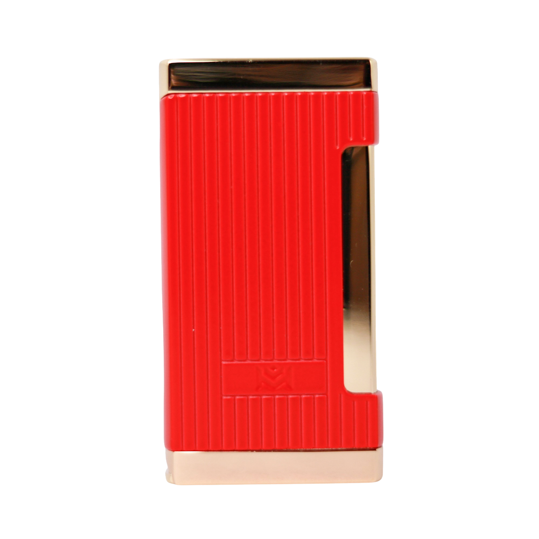 Hemingway red and gold lighter close-up