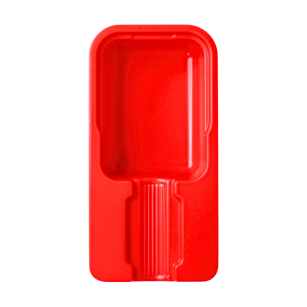 Hemingway red ashtray front view close-up