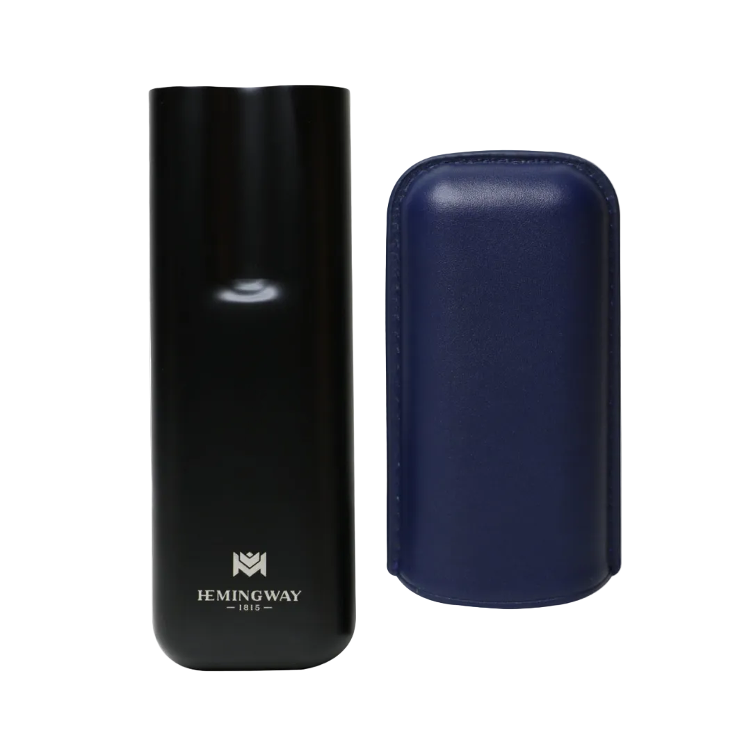 Hemingway Cigar case black open