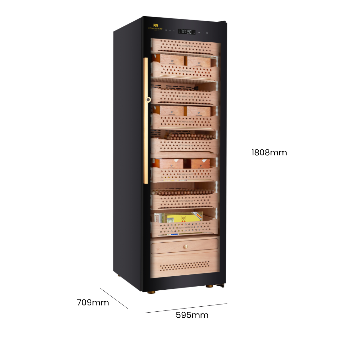 Hemingway B6 Electric Cigar Humidor Dimension