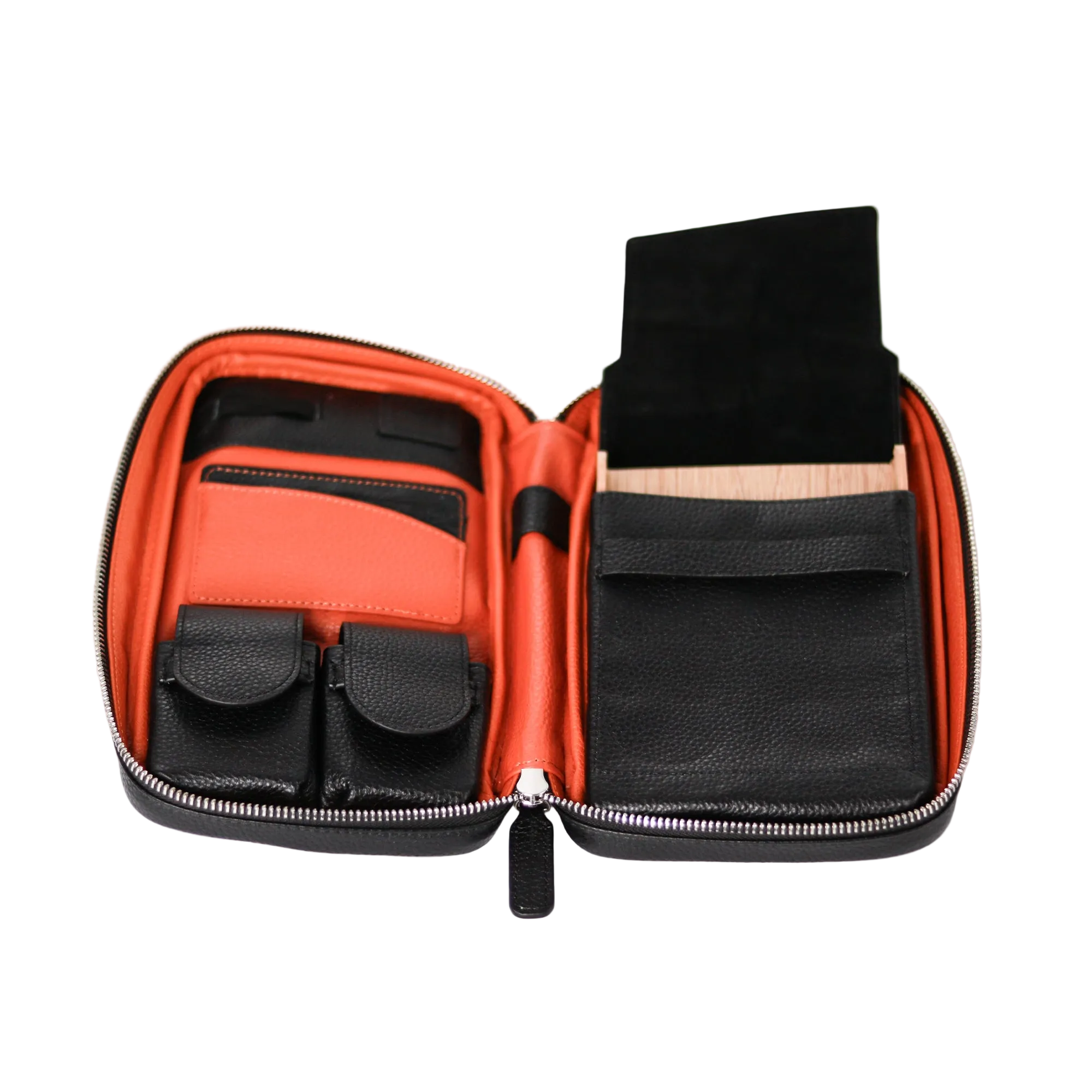 Premium black leather cigar case gift for cigar collectors in UAE
