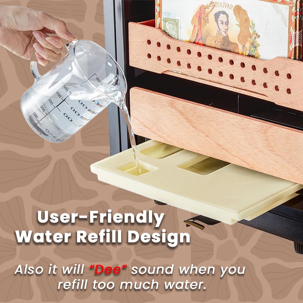 Hemingway electric cigar humidor water refill tray system UAE