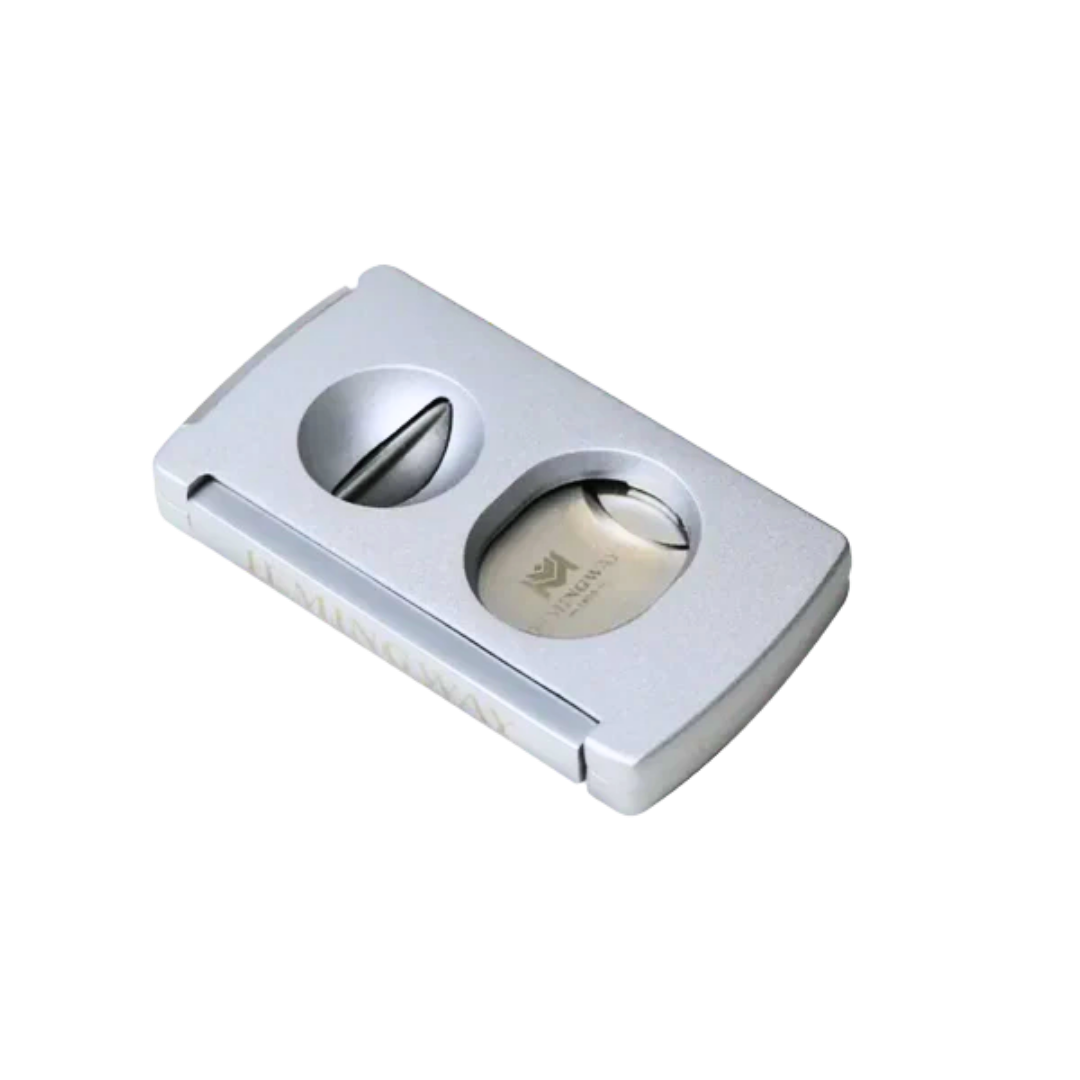 Cigar Cutter V-Cut and Round Cut - Silver