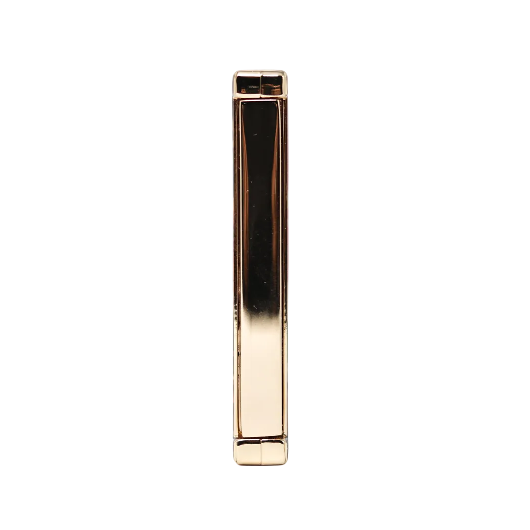 Rose gold lighter on a white background