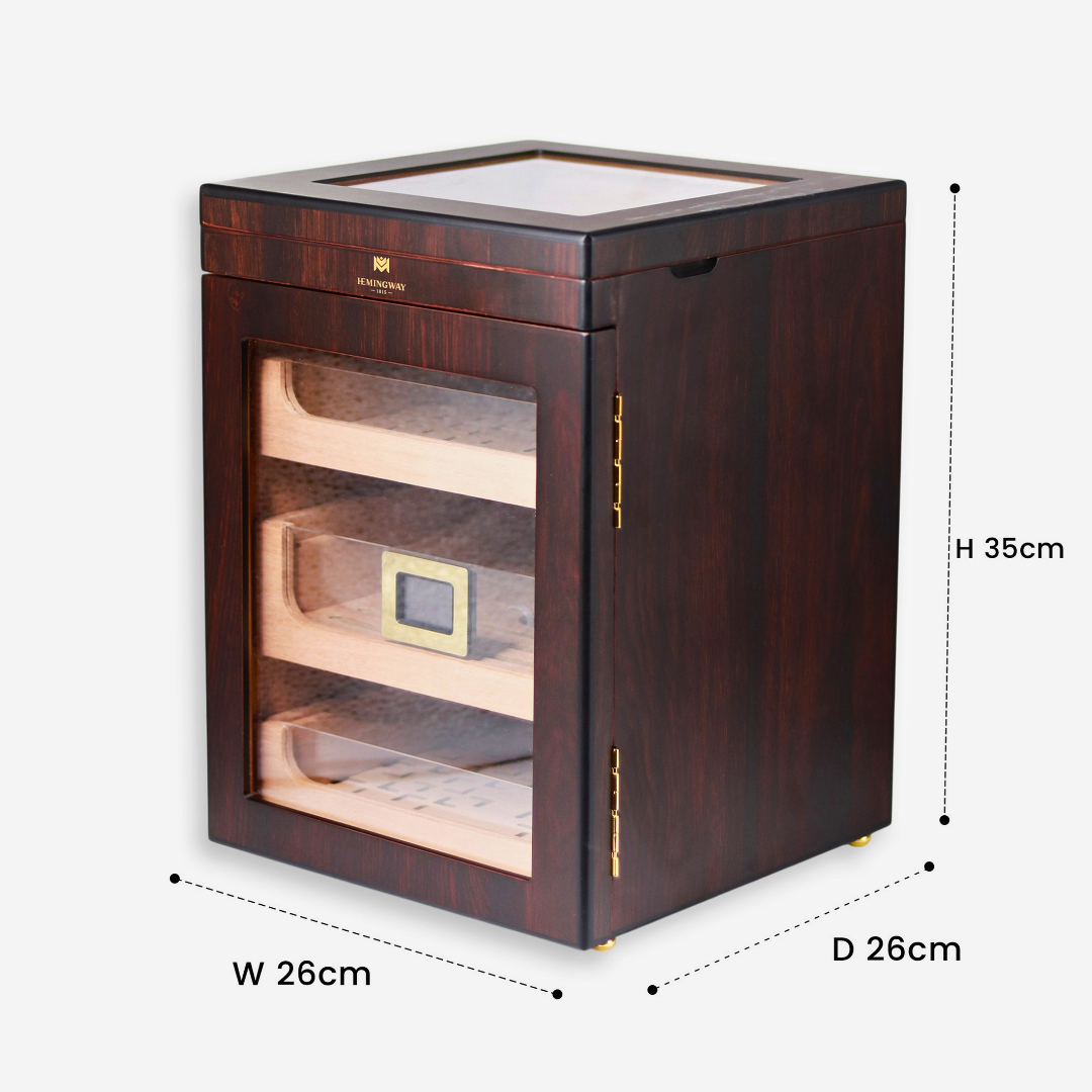 Hemingway Classic Humidor dimensions graphic UAE