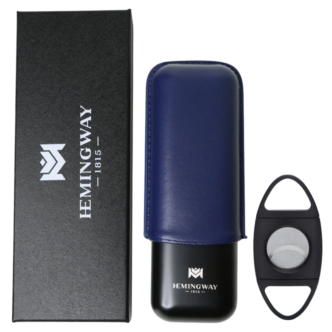 Portable Travel Cigar Case – Blue Edition