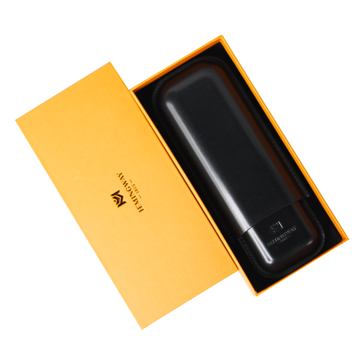 Premium Leather Cigar Case – Black Edition