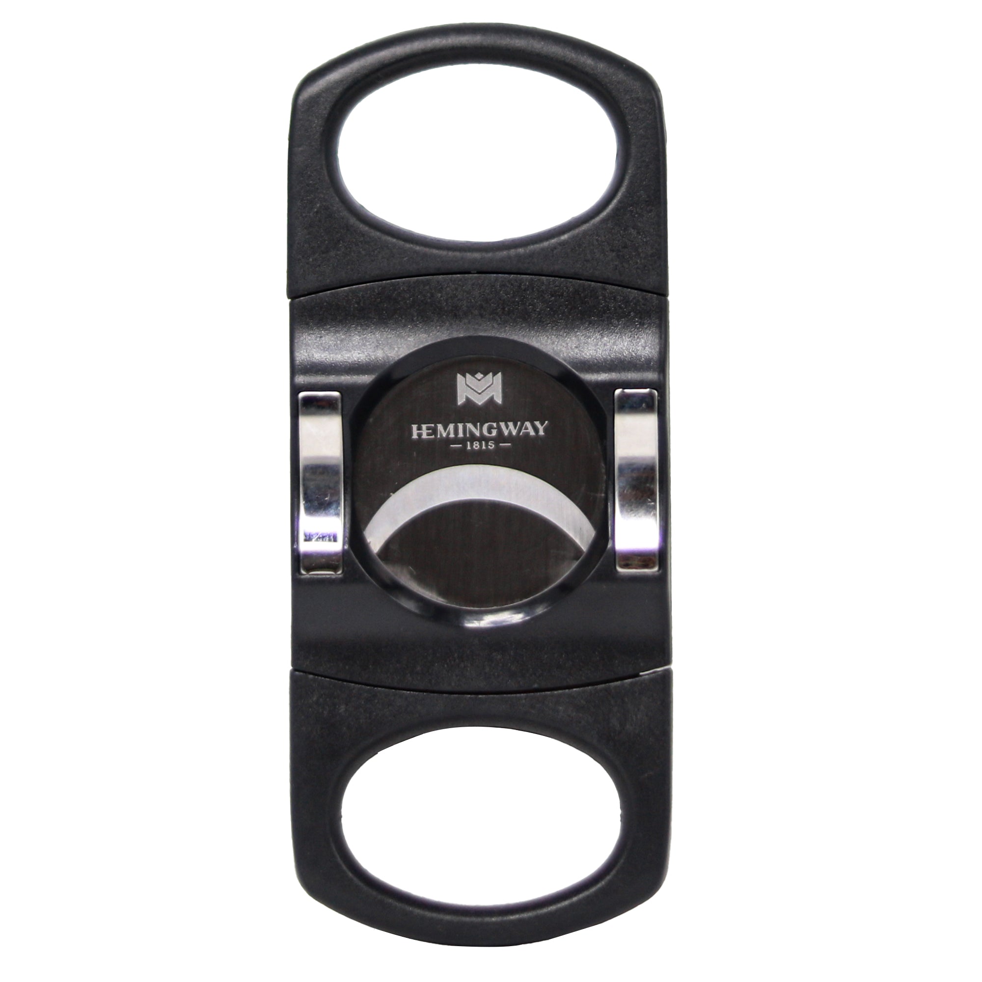 Precision Cigar Cutter Black and Silver hero front view