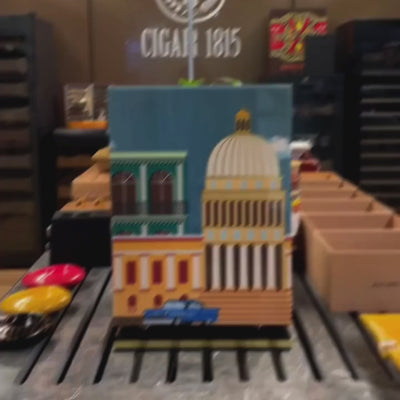 Hemingway Design Limited Edition humidor displayed inside luxury cigar store