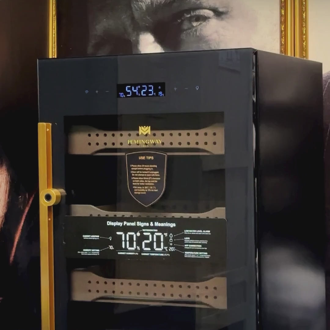 Hemingway B2 electric cigar humidor with WiFi app climate control
